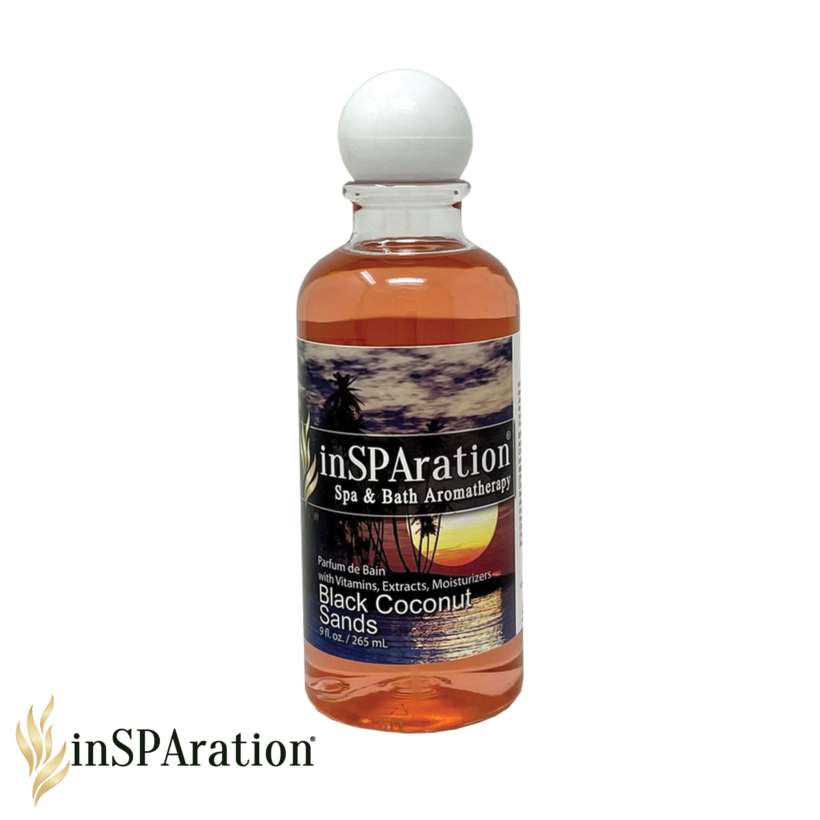 Black Coconut Sands Aromatherapy for Hot Tubs – inSPAration 9oz Spa Aromatherapy Scents & Hot Tub Fragrance