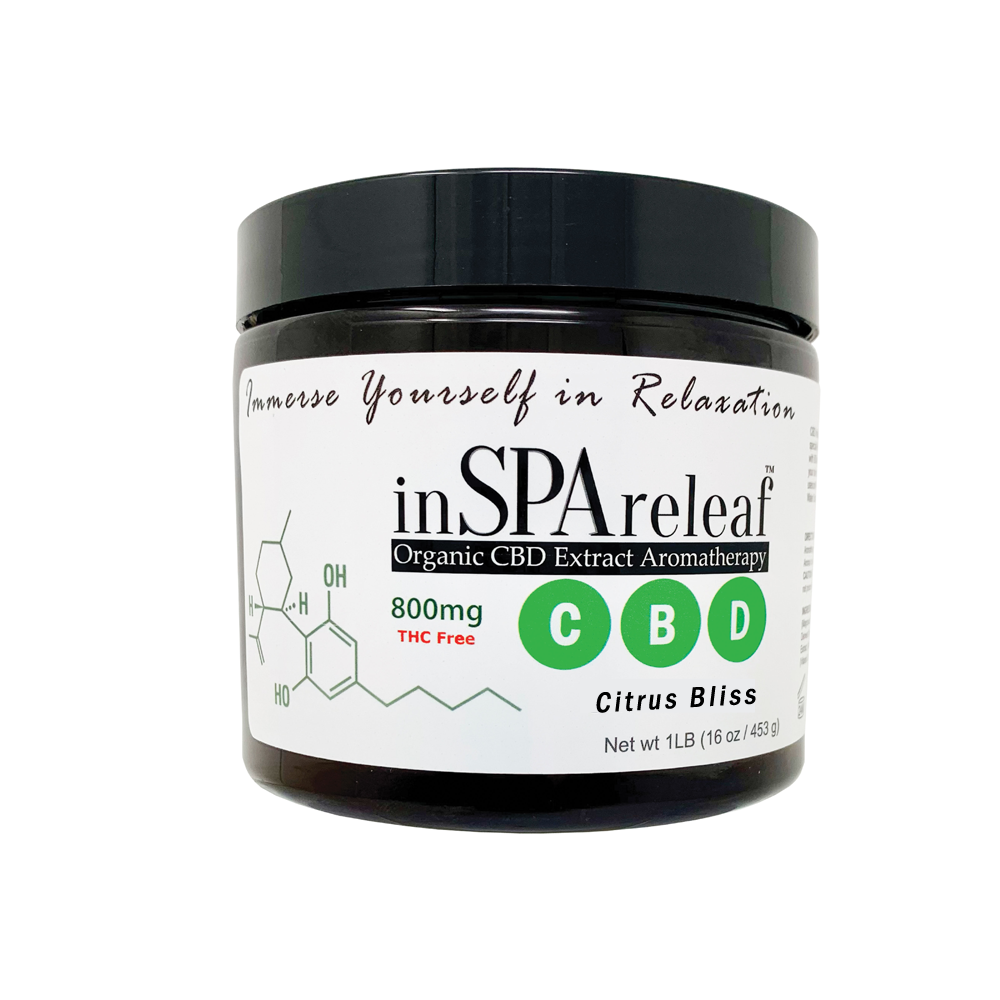 Citrus Bliss 800mg - inSPAreleaf CBD 16oz Crystal Aromatherapy
