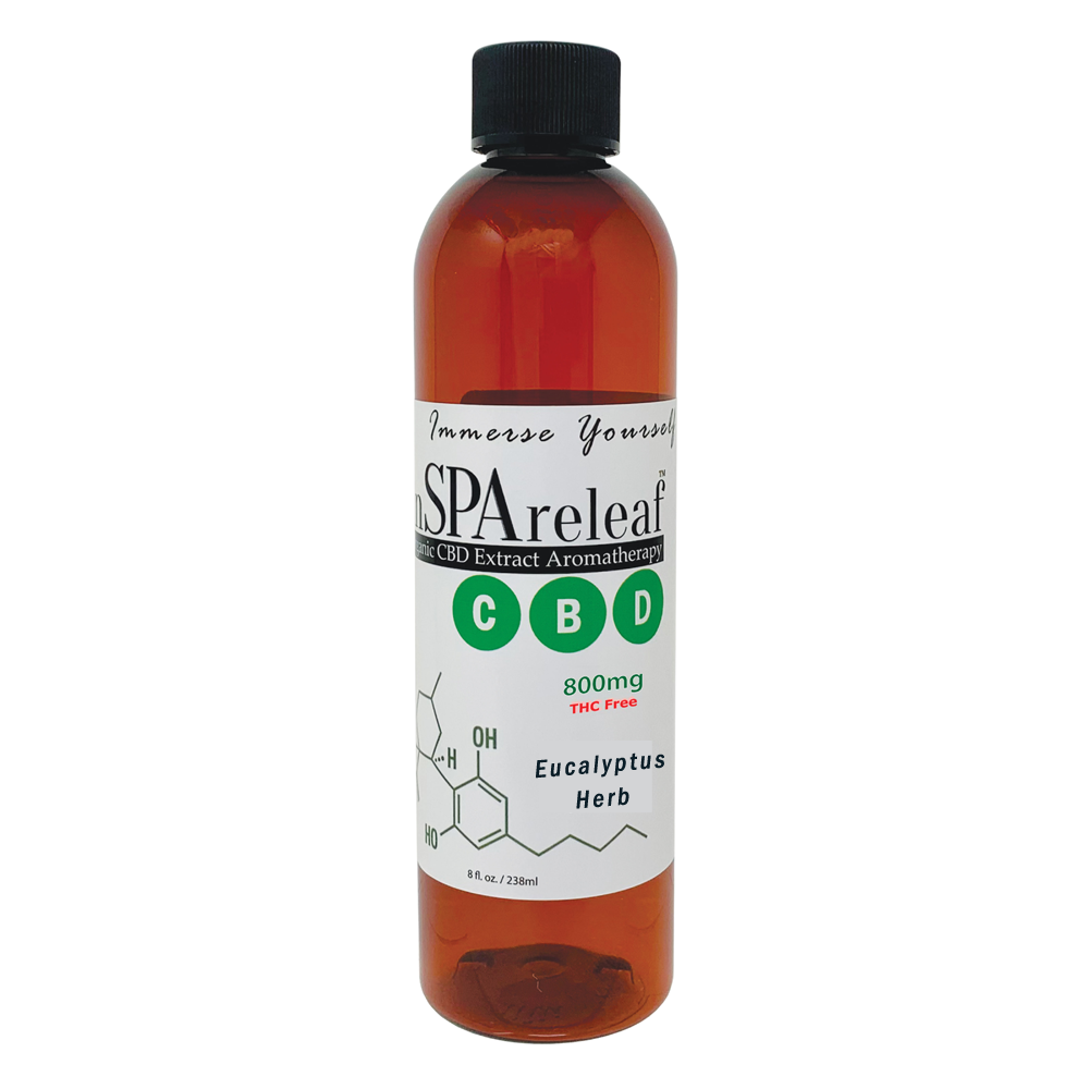 Eucalyptus Herb 800mg - inSPAreleaf CBD 8oz Liquid Aromatherapy
